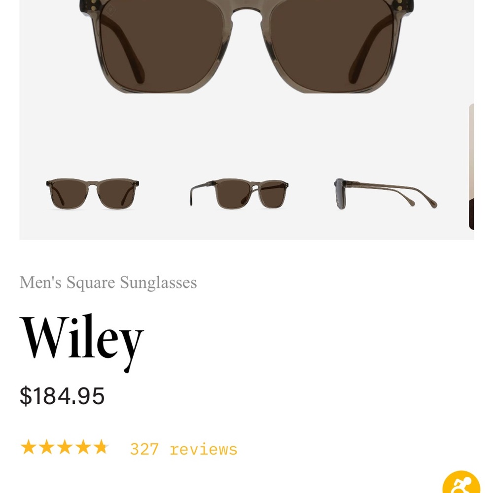 RAEN Polarized Gray Square Sunglasses